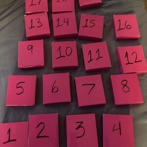 Set of Pink Numbered Boxes